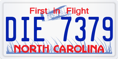 NC license plate DIE7379