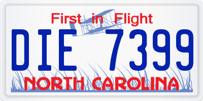NC license plate DIE7399