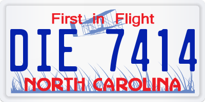 NC license plate DIE7414