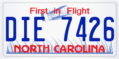 NC license plate DIE7426