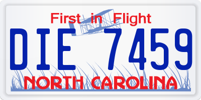 NC license plate DIE7459