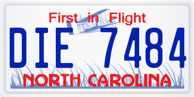 NC license plate DIE7484