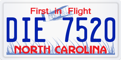NC license plate DIE7520