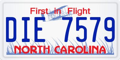 NC license plate DIE7579