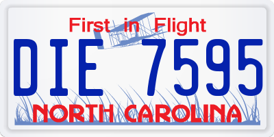 NC license plate DIE7595