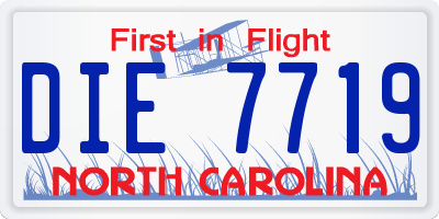 NC license plate DIE7719