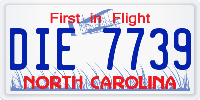 NC license plate DIE7739