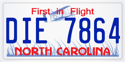 NC license plate DIE7864
