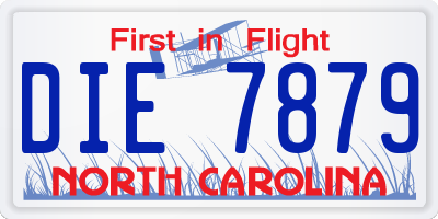 NC license plate DIE7879