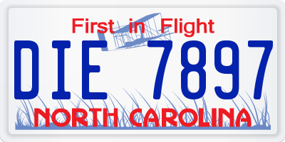 NC license plate DIE7897