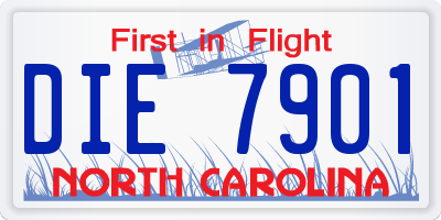 NC license plate DIE7901