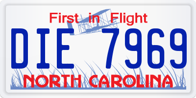 NC license plate DIE7969