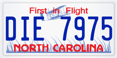 NC license plate DIE7975