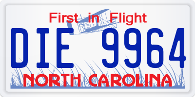 NC license plate DIE9964