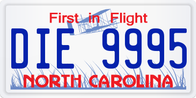 NC license plate DIE9995
