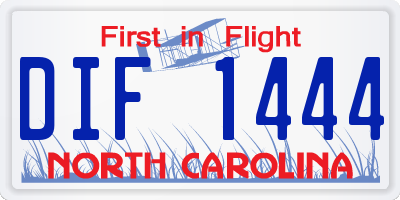 NC license plate DIF1444