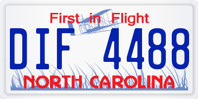 NC license plate DIF4488