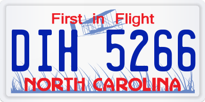 NC license plate DIH5266