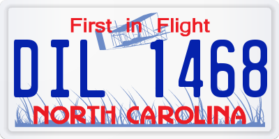 NC license plate DIL1468