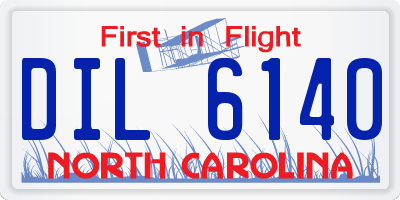 NC license plate DIL6140