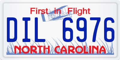 NC license plate DIL6976