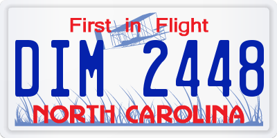 NC license plate DIM2448