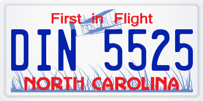 NC license plate DIN5525