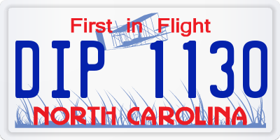 NC license plate DIP1130