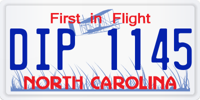 NC license plate DIP1145