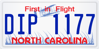 NC license plate DIP1177