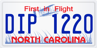NC license plate DIP1220