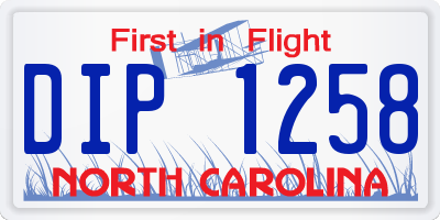 NC license plate DIP1258
