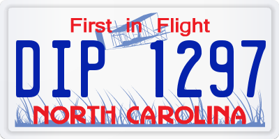 NC license plate DIP1297