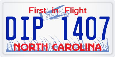 NC license plate DIP1407