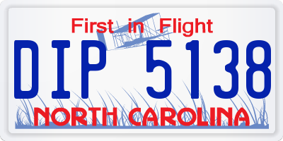 NC license plate DIP5138