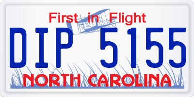 NC license plate DIP5155