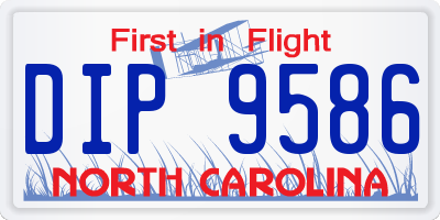 NC license plate DIP9586