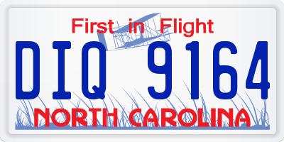 NC license plate DIQ9164