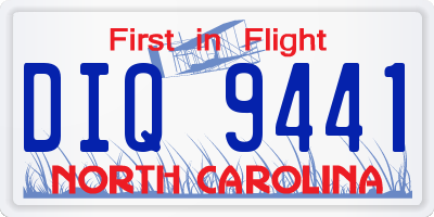 NC license plate DIQ9441