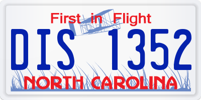 NC license plate DIS1352