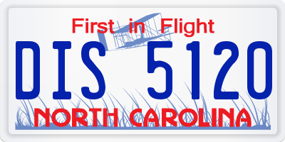 NC license plate DIS5120