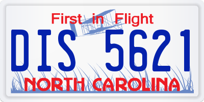 NC license plate DIS5621