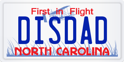 NC license plate DISDAD