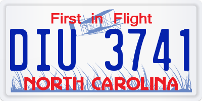 NC license plate DIU3741