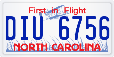NC license plate DIU6756