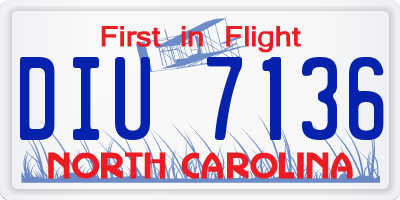 NC license plate DIU7136