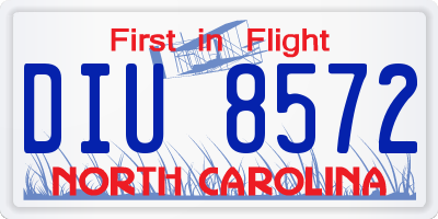 NC license plate DIU8572