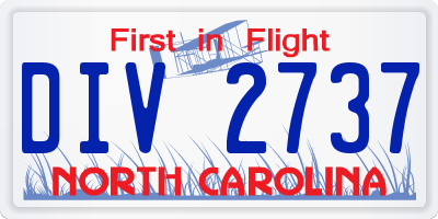 NC license plate DIV2737
