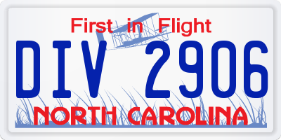 NC license plate DIV2906