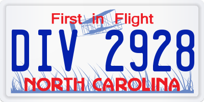 NC license plate DIV2928